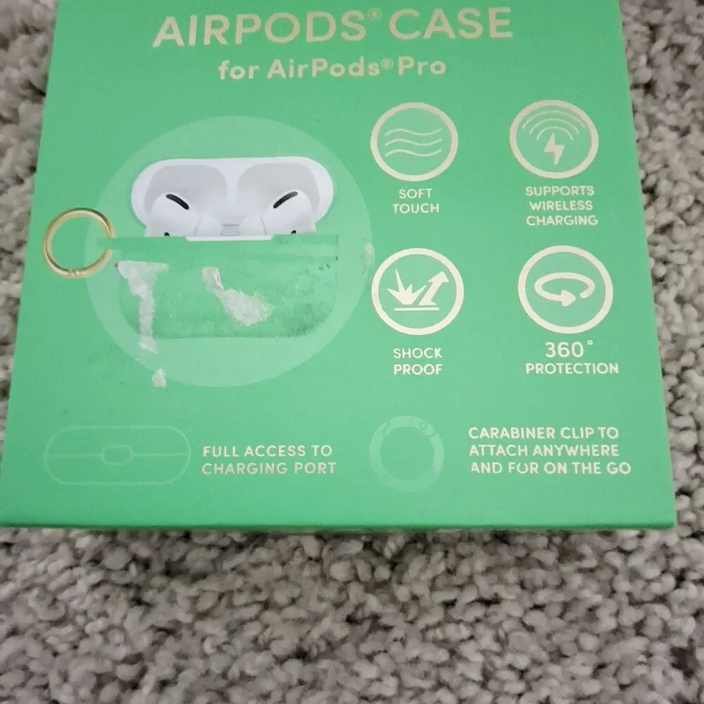 AirPods Pro Case XO Poppy Soft & Smooth Wireless Charging Green Case Brand New